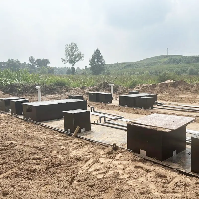 Estação de tratamento centralizada em grande escala de esgoto doméstico enterrado