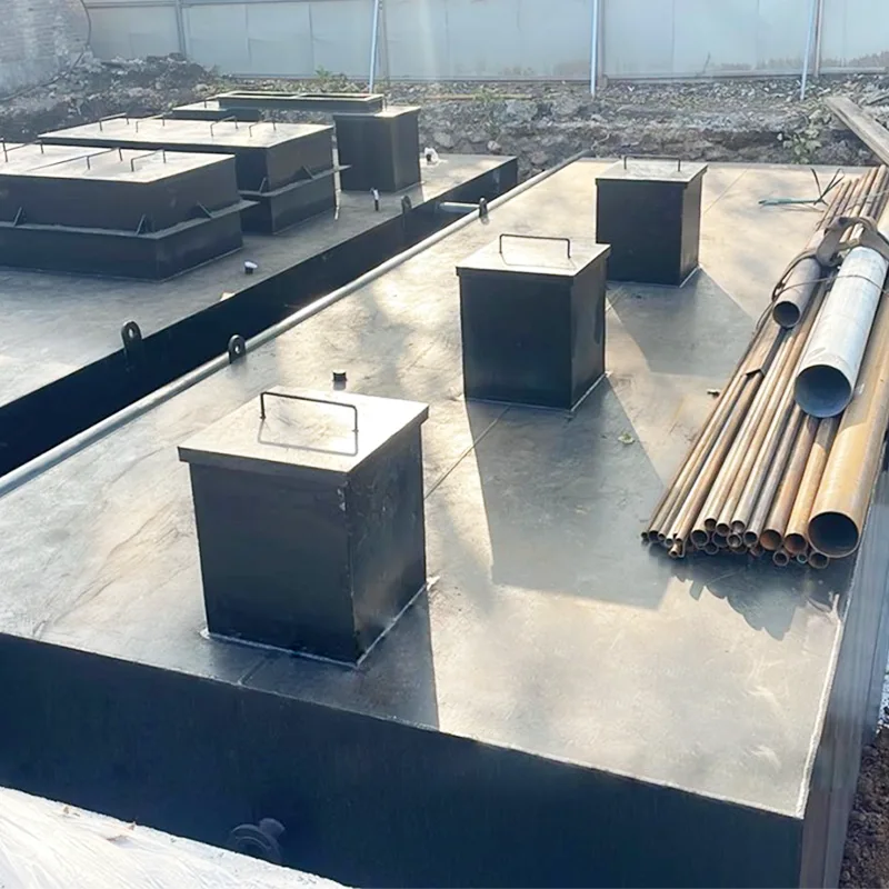 Equipamento descentralizado de pequena escala para esgoto doméstico enterrado